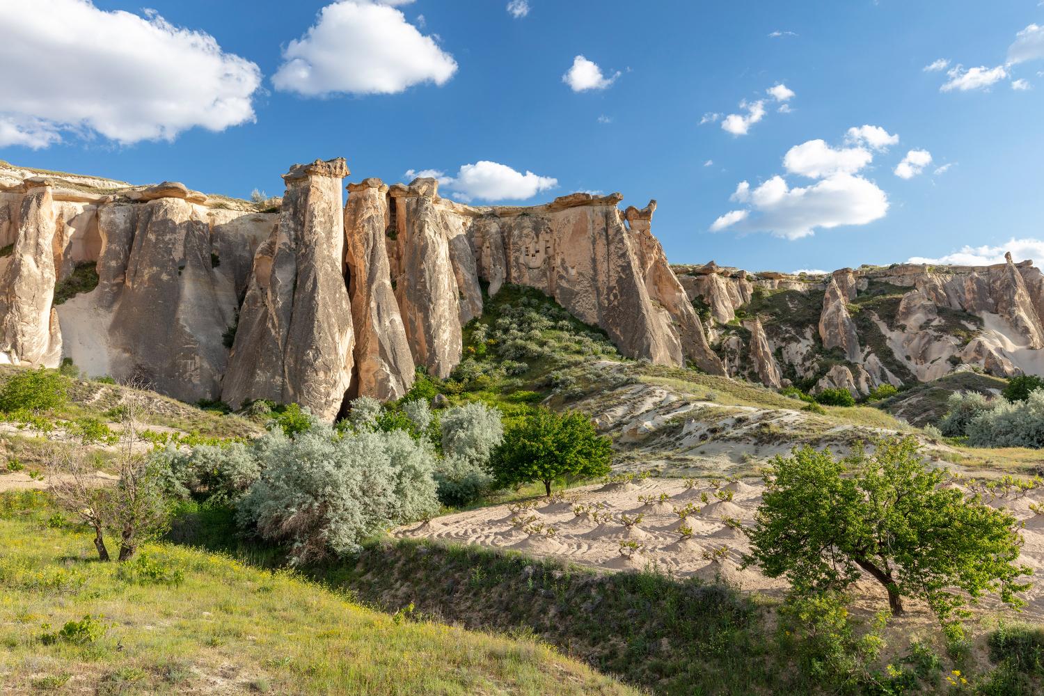 Rugged landscape of Cappadocia
