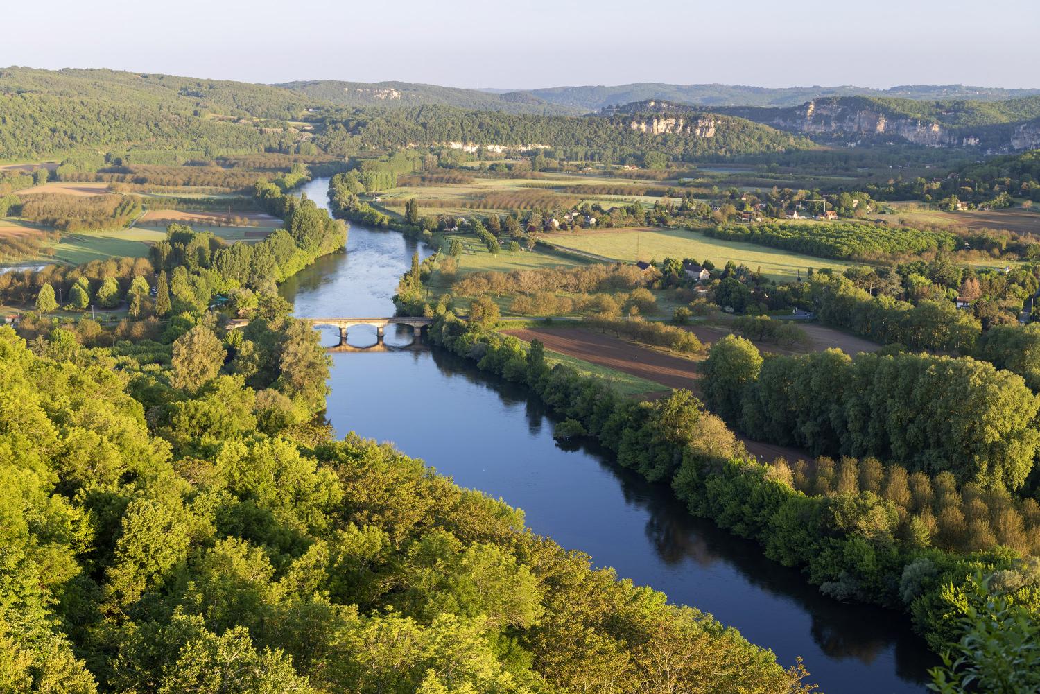 Dordogne river at sunrise