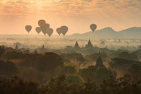 Balloons over Bagan