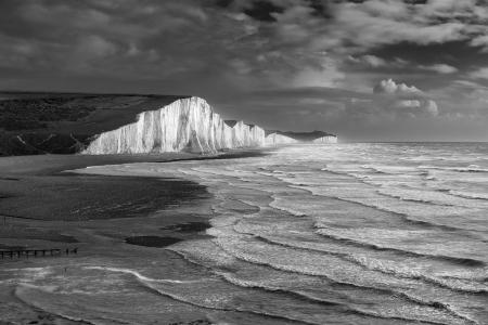  A stormy sea, Seven sisters, East Sussex, England