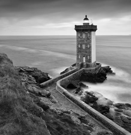  Kermorvan lighthouse at dawn, le Conquet, North Finistere, Brittany, France