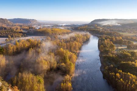 Dordogne river in the autumn, France