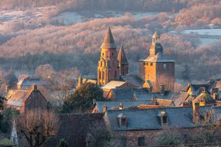 Collonges-la-Rouge in the winter, Correze, Nouvelle-Aquitaine, France