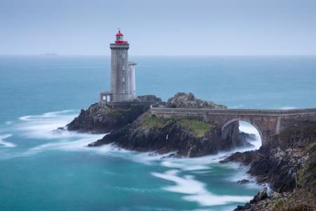  Petit Minou lighthouse at dawn, Plouzane, Brittany, France