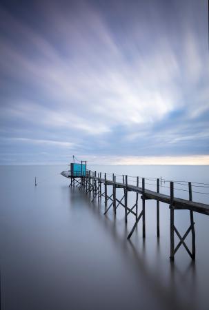  Stilt fishing huts, Talmont-sur-Gironde, Charente-Maritime, Nouvelle Aquitaine, France