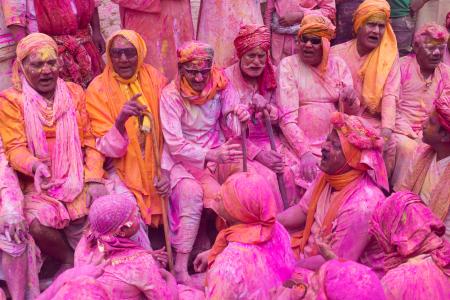 Colourful holy men