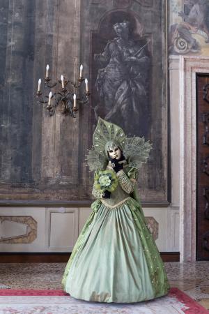 The green woman in the ballroom