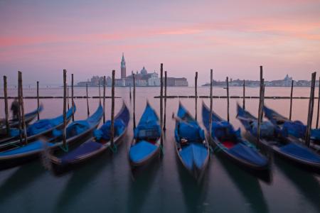 Blue gondolas