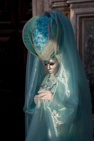 Lady in turquoise, Venice Carnival