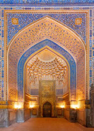 Mosque doorway, Samarkand, Uzbekistan