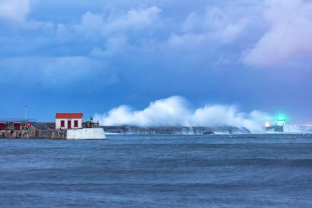 Stormy sea at Socoa