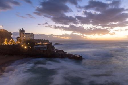 Biarritz at sunset