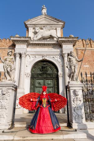 Red angel at Arsenale, Venice