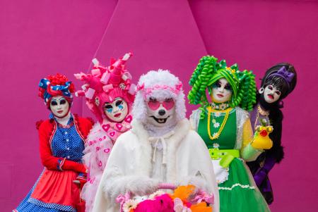 Colourful group on Burano